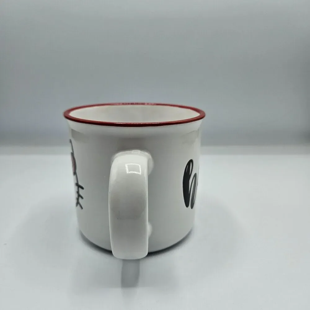 Hello Kitty Red Rim Ceramic Mug‎ by Silver Buffalo 20oz Coffee Cup Sanrio NEW